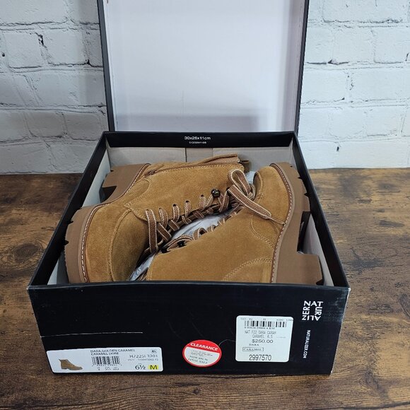 NWT Dara Golden Caramel Suede Ladies Boot - 6.5 - Picture 7 of 9
